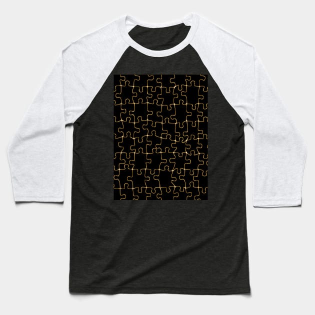 Golden puzzle Baseball T-Shirt by Sinmara